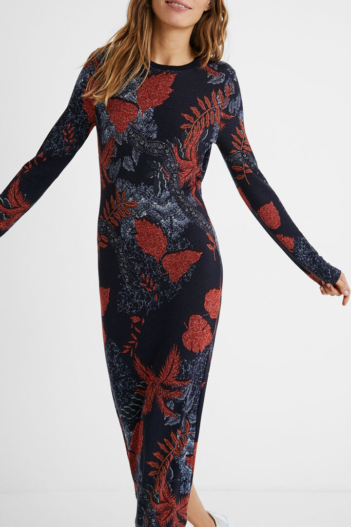 Vestido slim punto floral | Desigual