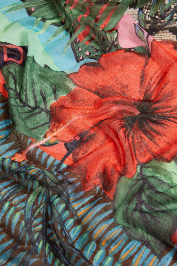Foulard rectangular exótico | Desigual