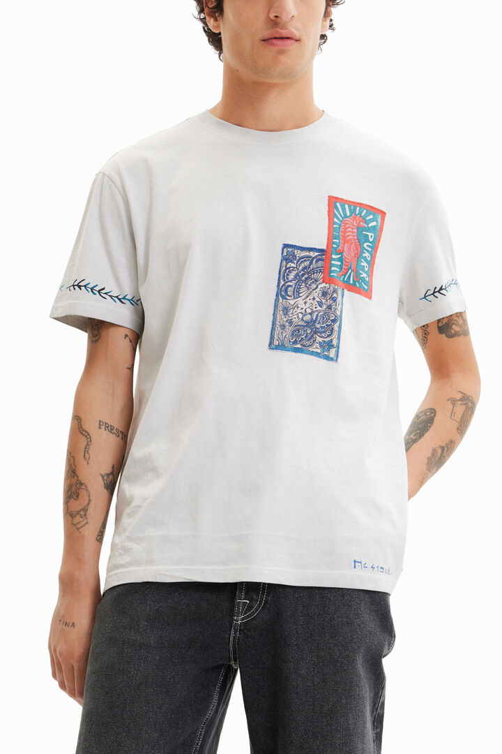 Print and patch T-shirt | Desigual