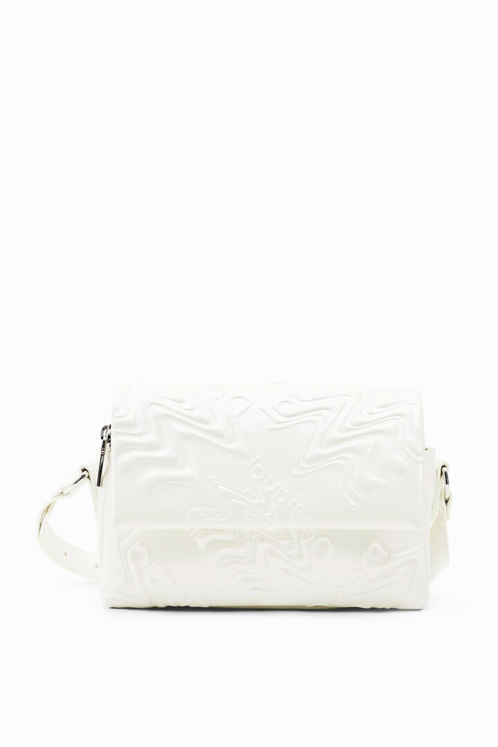 Small iridescent logo crossbody bag | Desigual