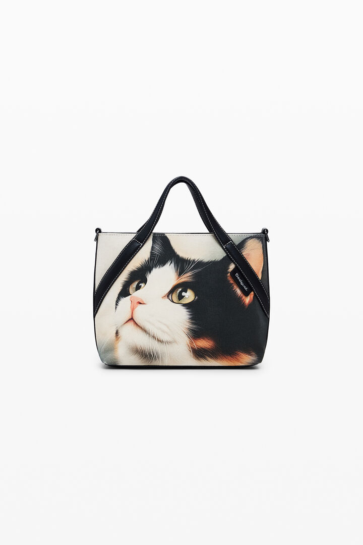 Bolso shopper gato mediano