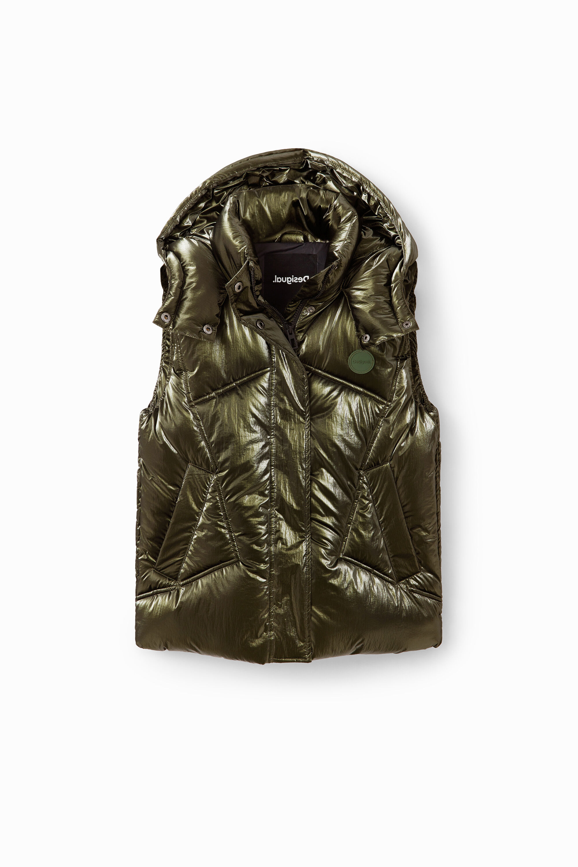 Gilet trapuntato iridescente - GREEN (XS)