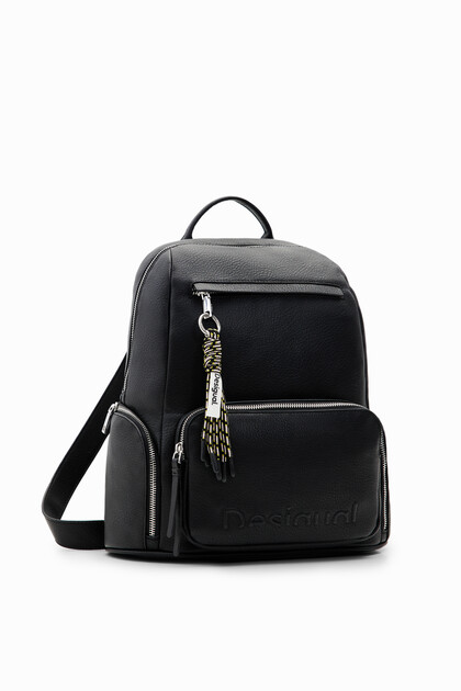 Mittelgroßer Rucksack Half-Logo