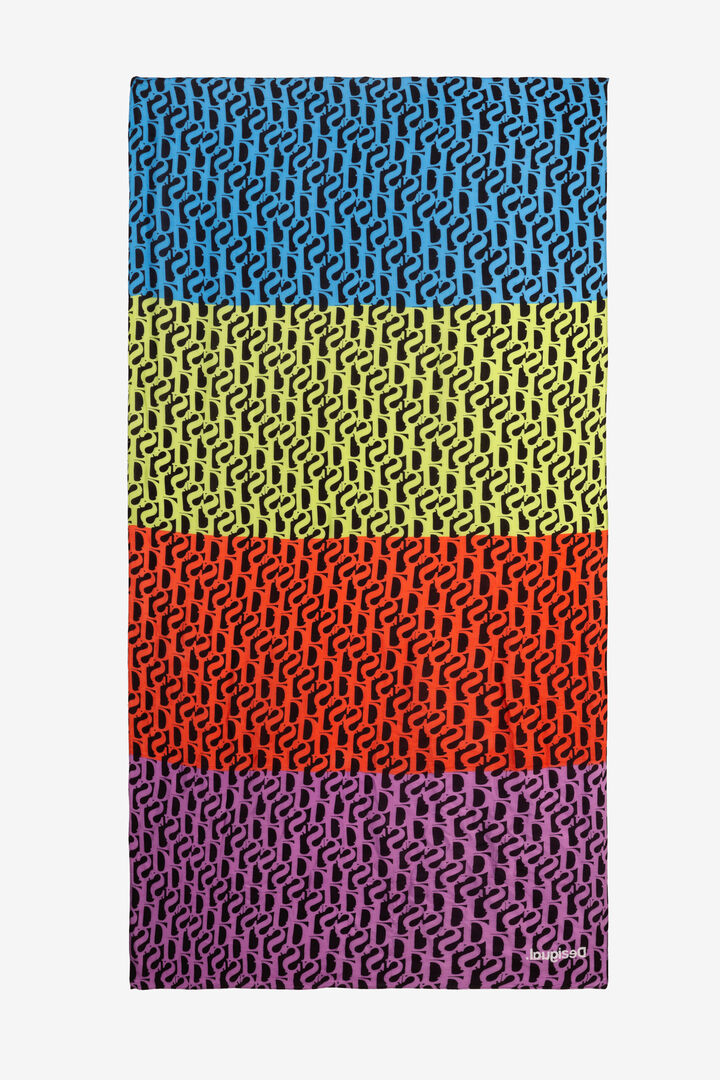 Rectangular logomania foulard | Desigual