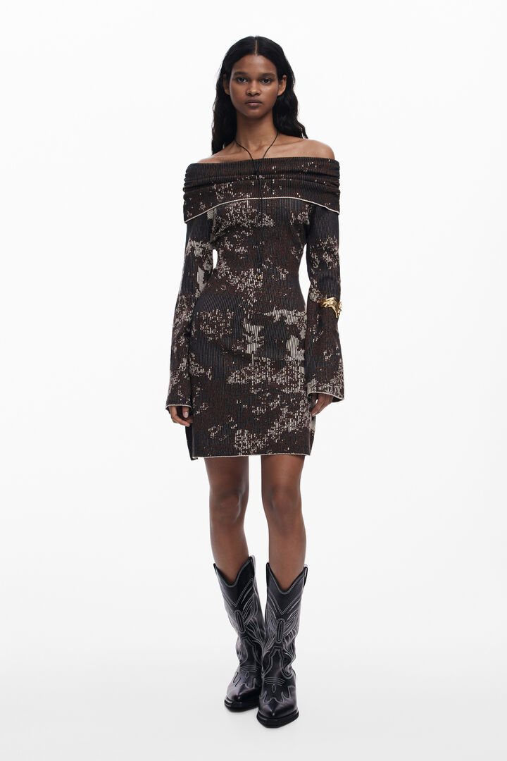 Fitted Bardot dress | Desigual