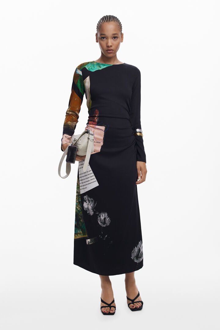 Collage asymmetrical dress | Desigual