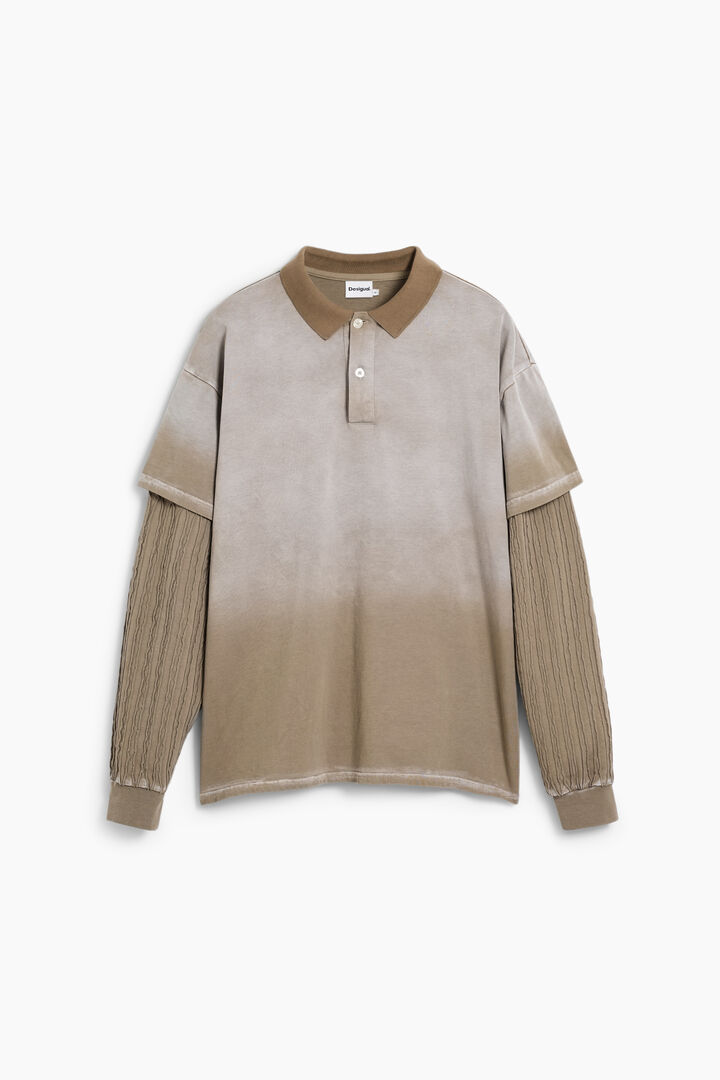 Double long-sleeve polo shirt | Desigual