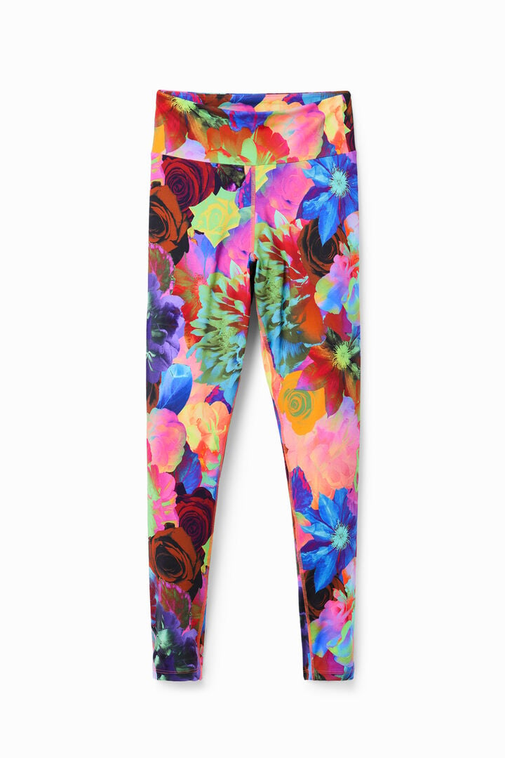 Floral stretch leggings