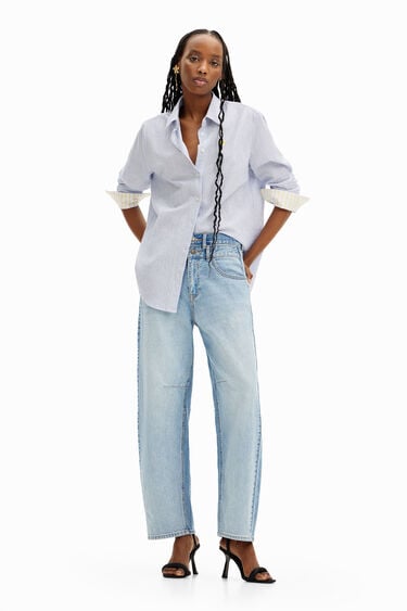 Double-waistband balloon jeans | Desigual