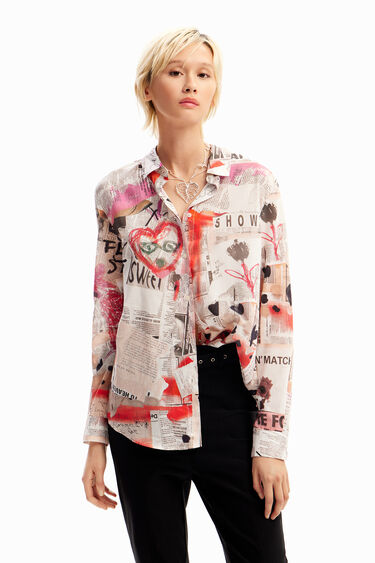 Camisa fina periódico | Desigual