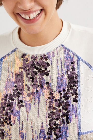 Sweat-shirt patchwork tissus | Desigual