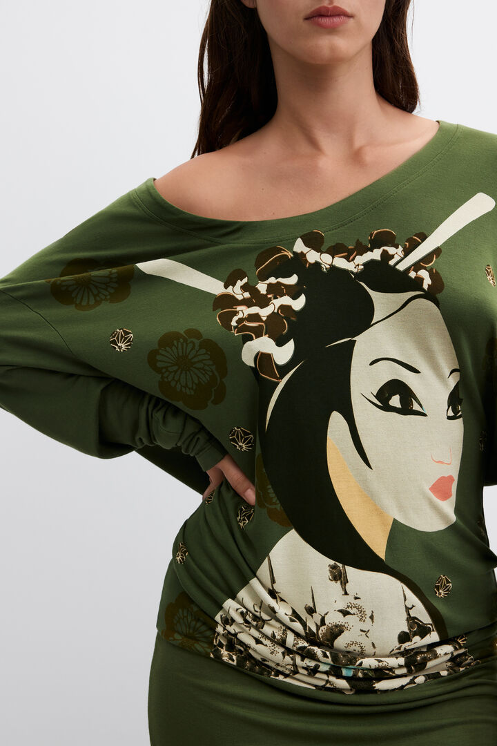 Bedrucktes Vintage-Minikleid
