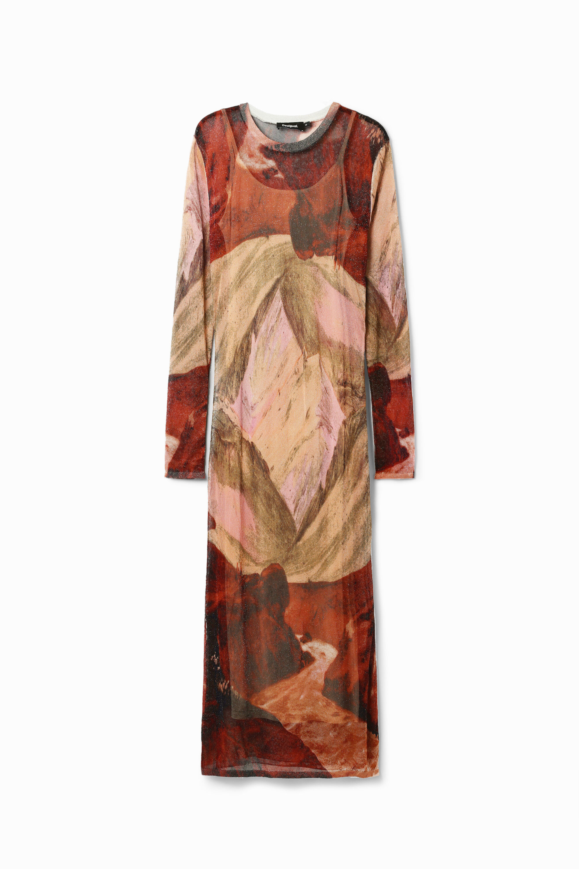 Landscape knit midi dress