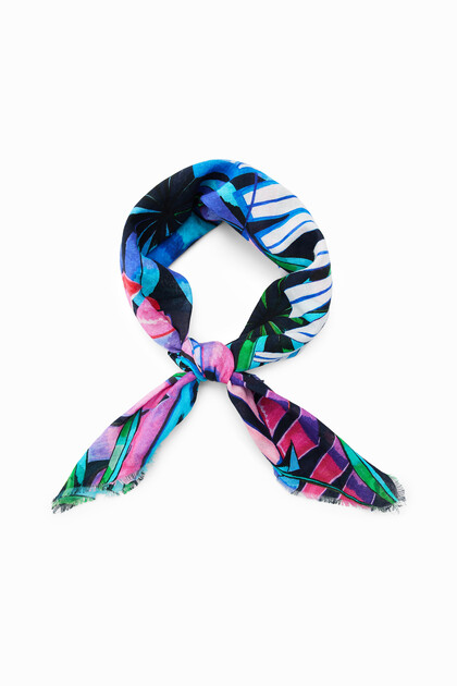Tropical square scarf