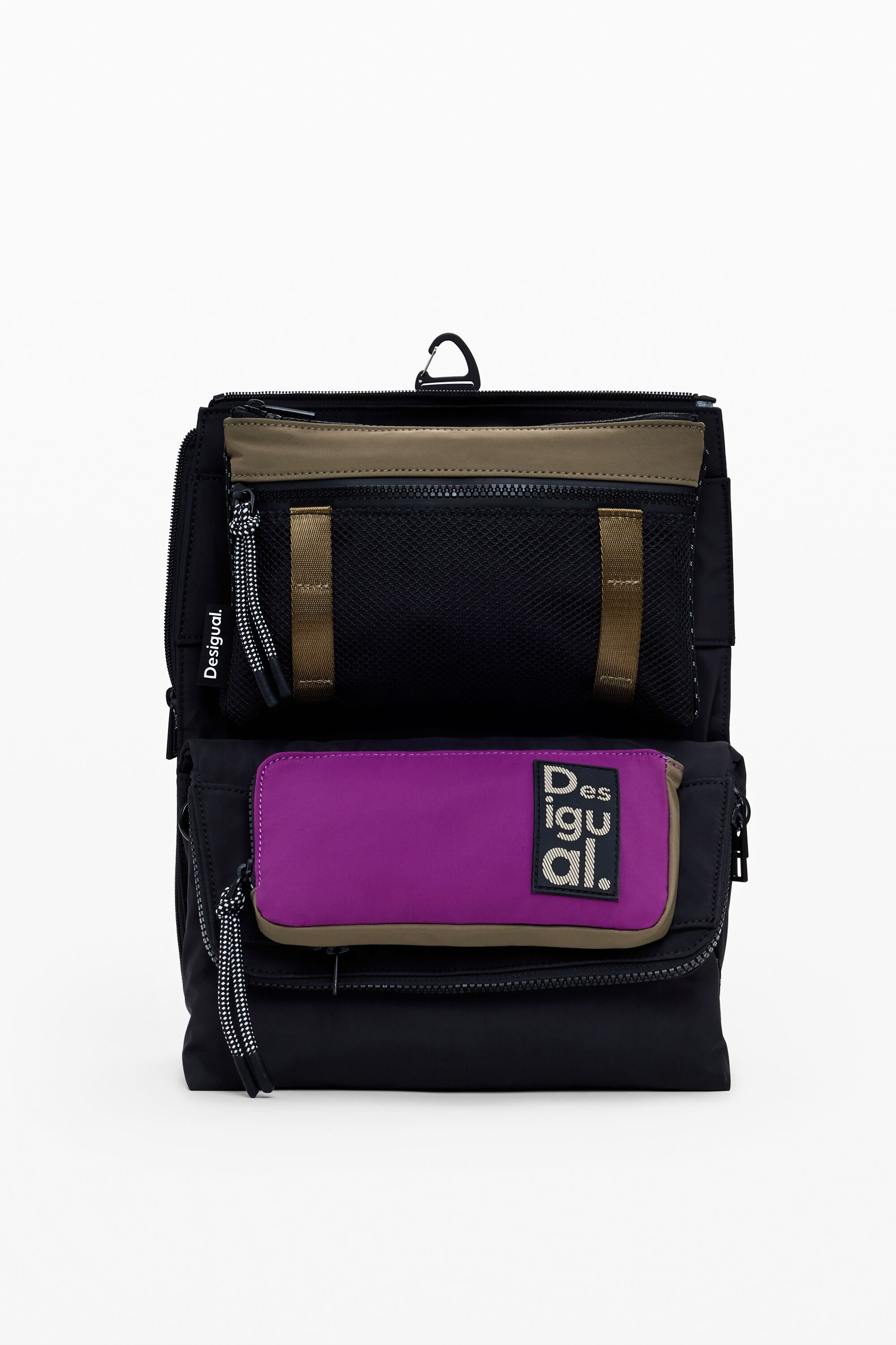 Desigual Modular Nylon Bag In Black