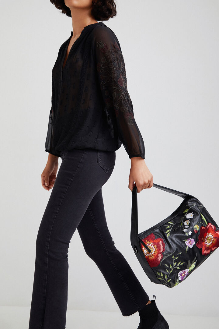 Sac à main en simili cuir brodé | Desigual