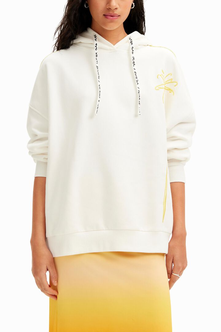 Oversize palm tree hoodie | Desigual