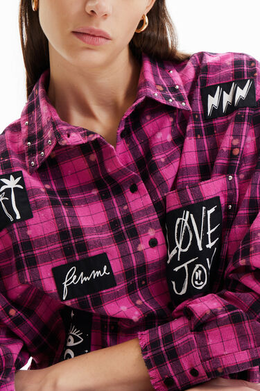 Camisa oversize cuadros | Desigual