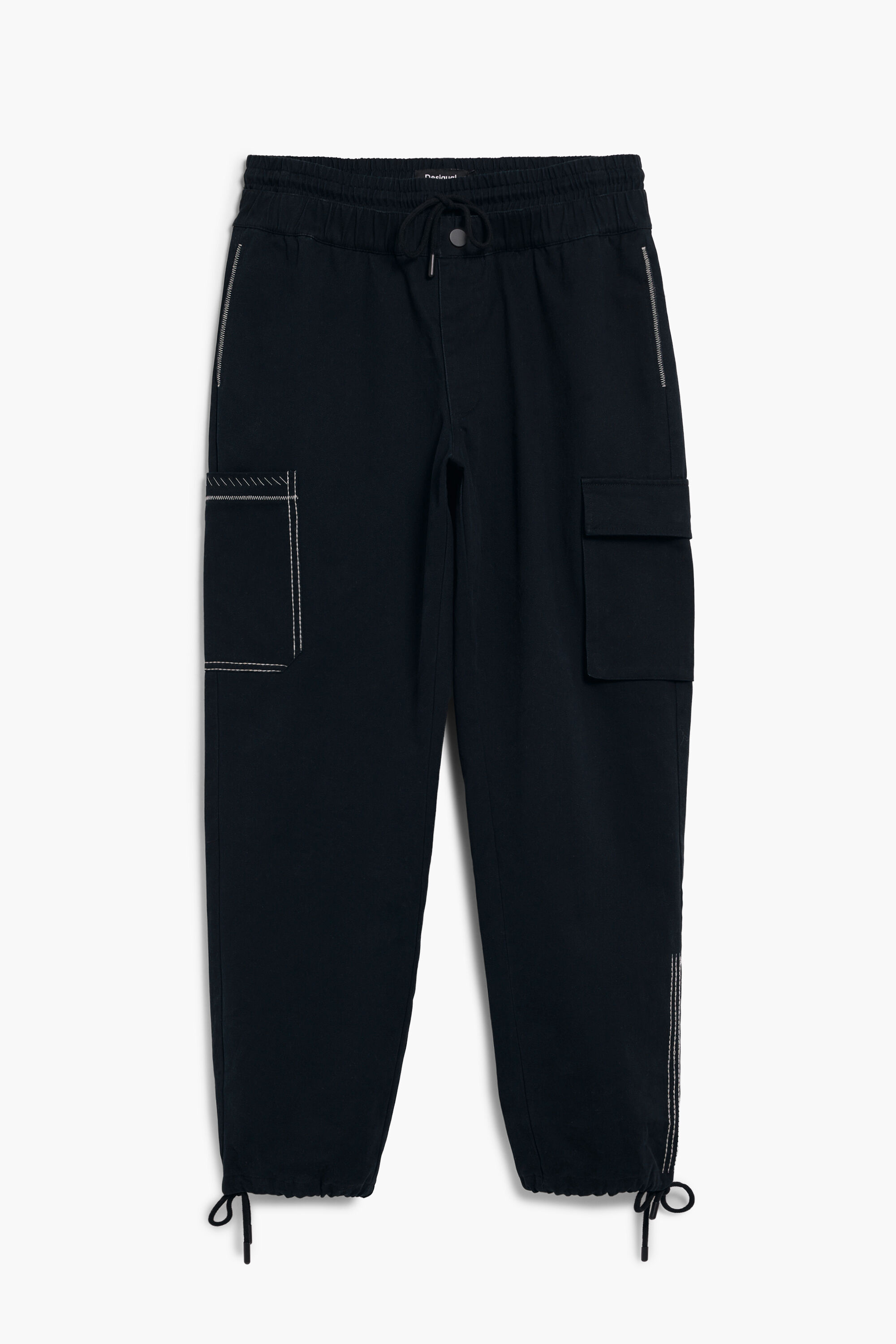Pantalón cargo cordón - BLACK - 28