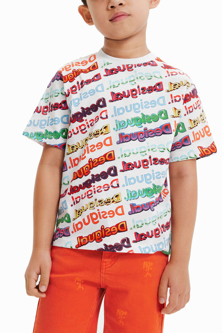 T-shirt met 3D-logo's | Desigual