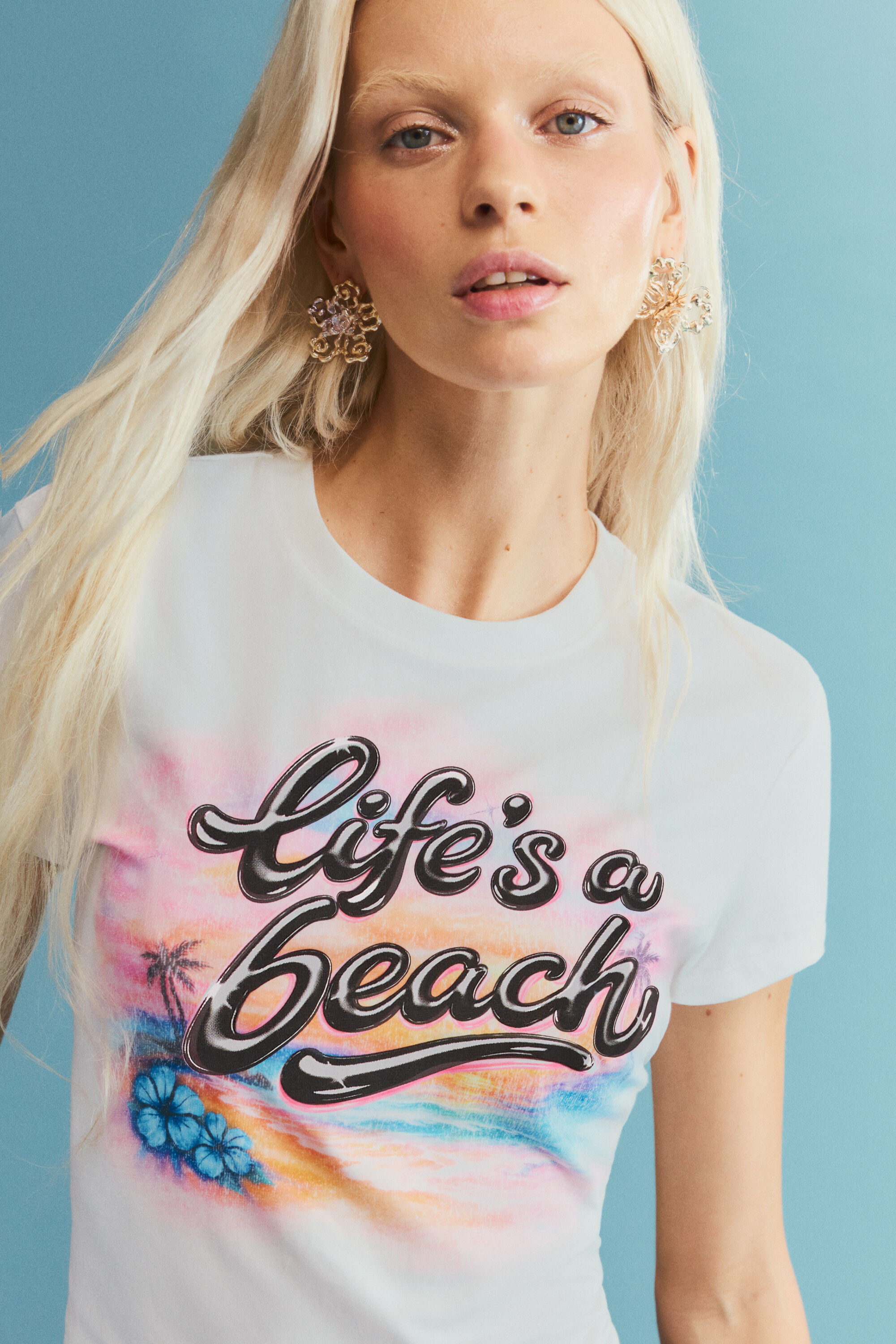 プリントコットンTシャツ ホワイト 女性用 I Desigual.com
