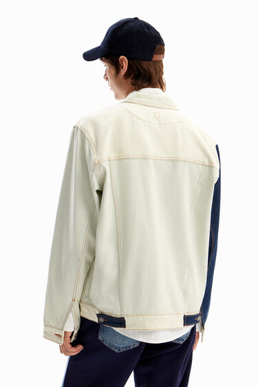 Shacket van spijkerstof met patch | Desigual
