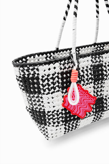 XL woven tote bag | Desigual