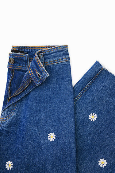 Jeans hlačno krilo z marjeticami | Desigual