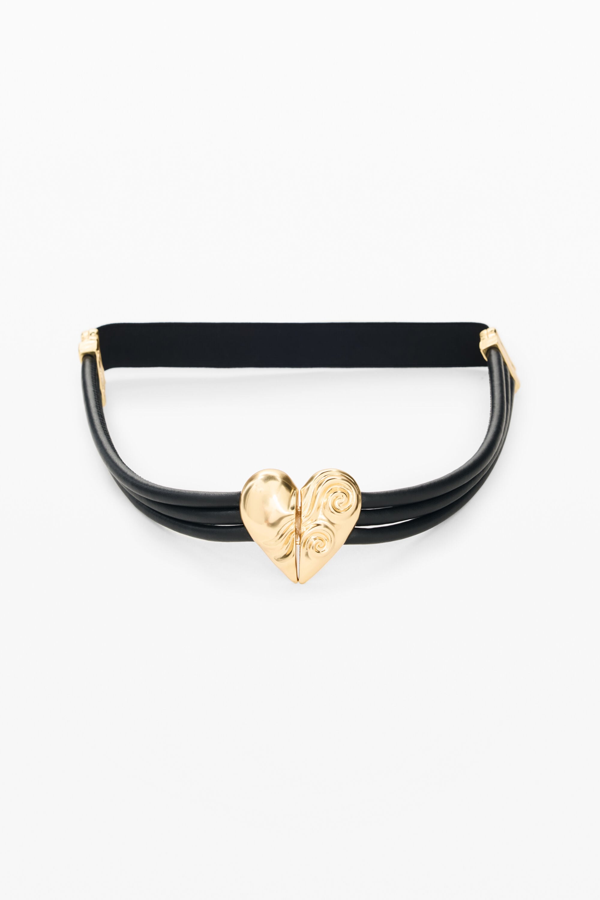 Cinturón Triple Cordones Piel, Negro, U