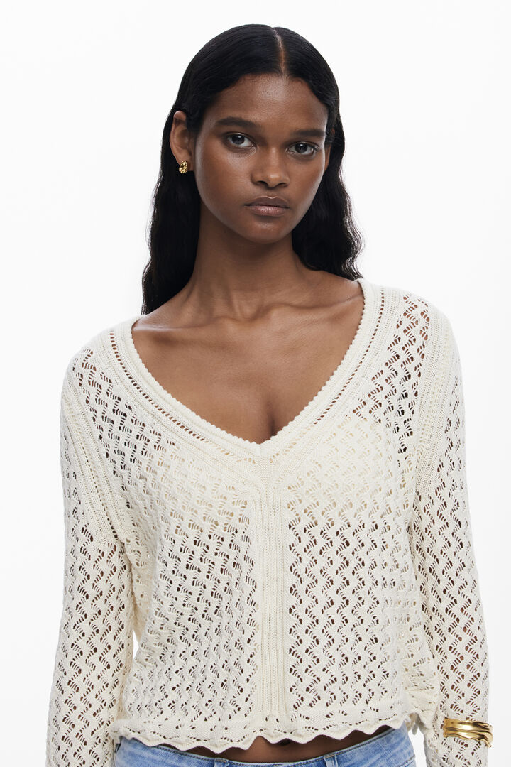 Jersey cropped calados | Desigual