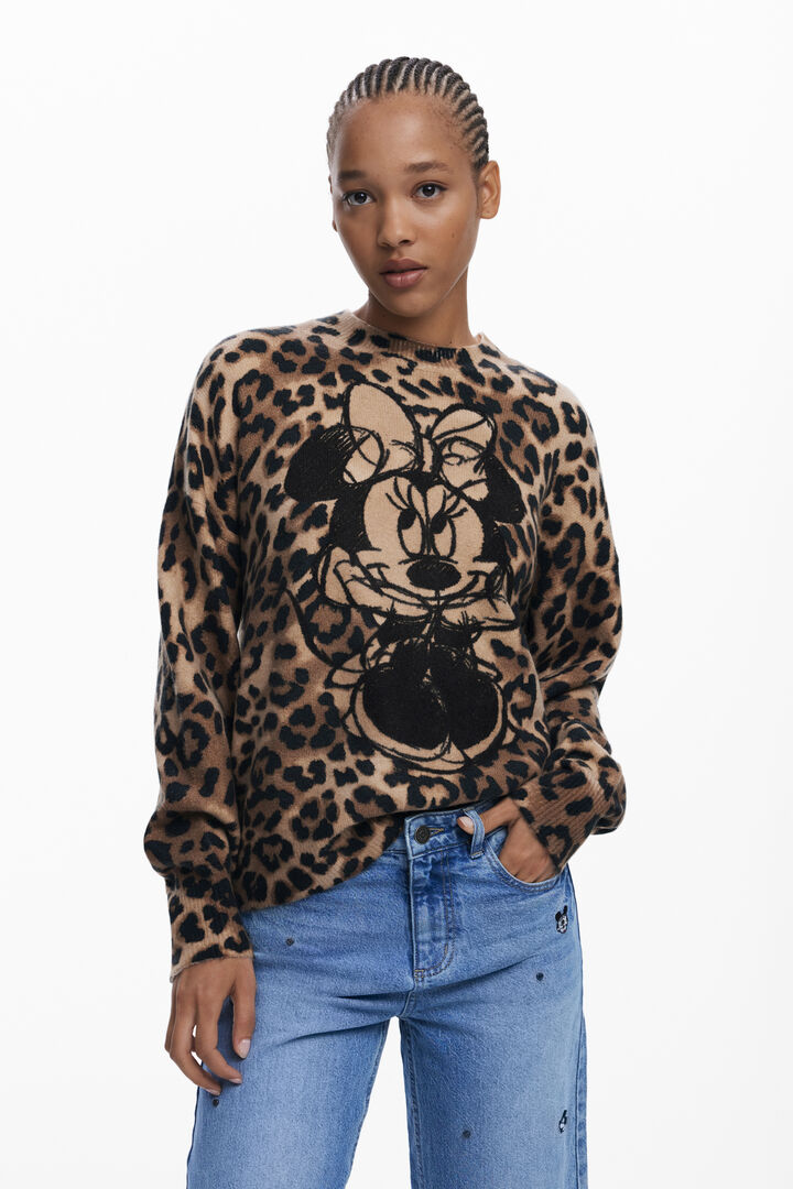 Minnie™ animal print sweater