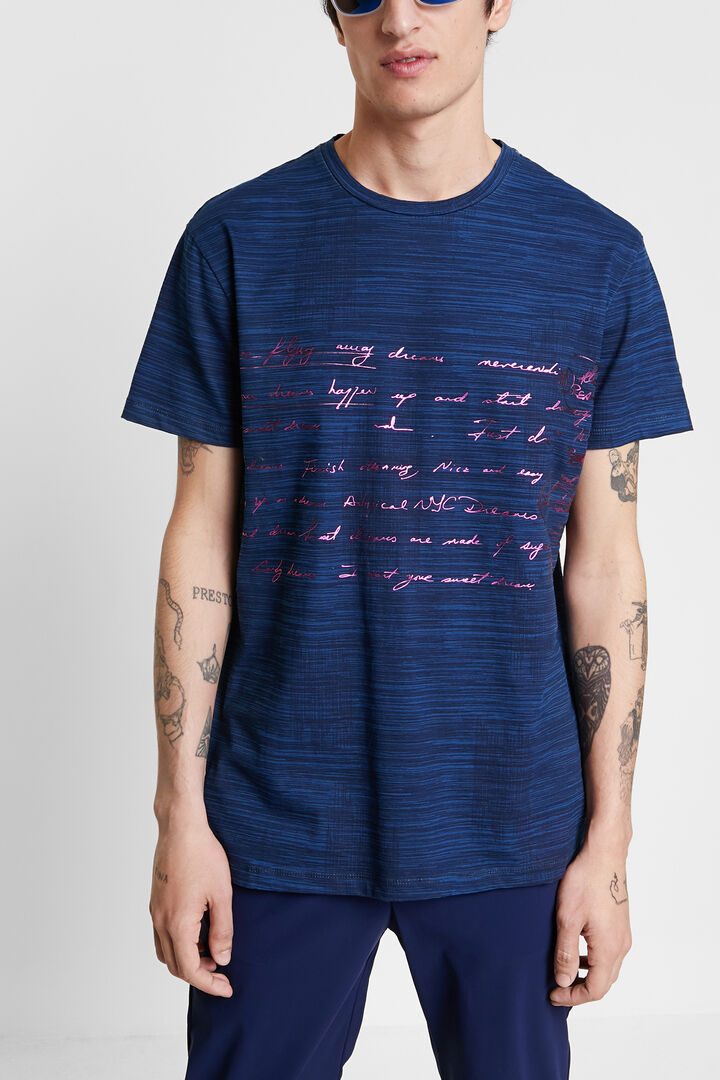 Camiseta texto metalizado | Desigual