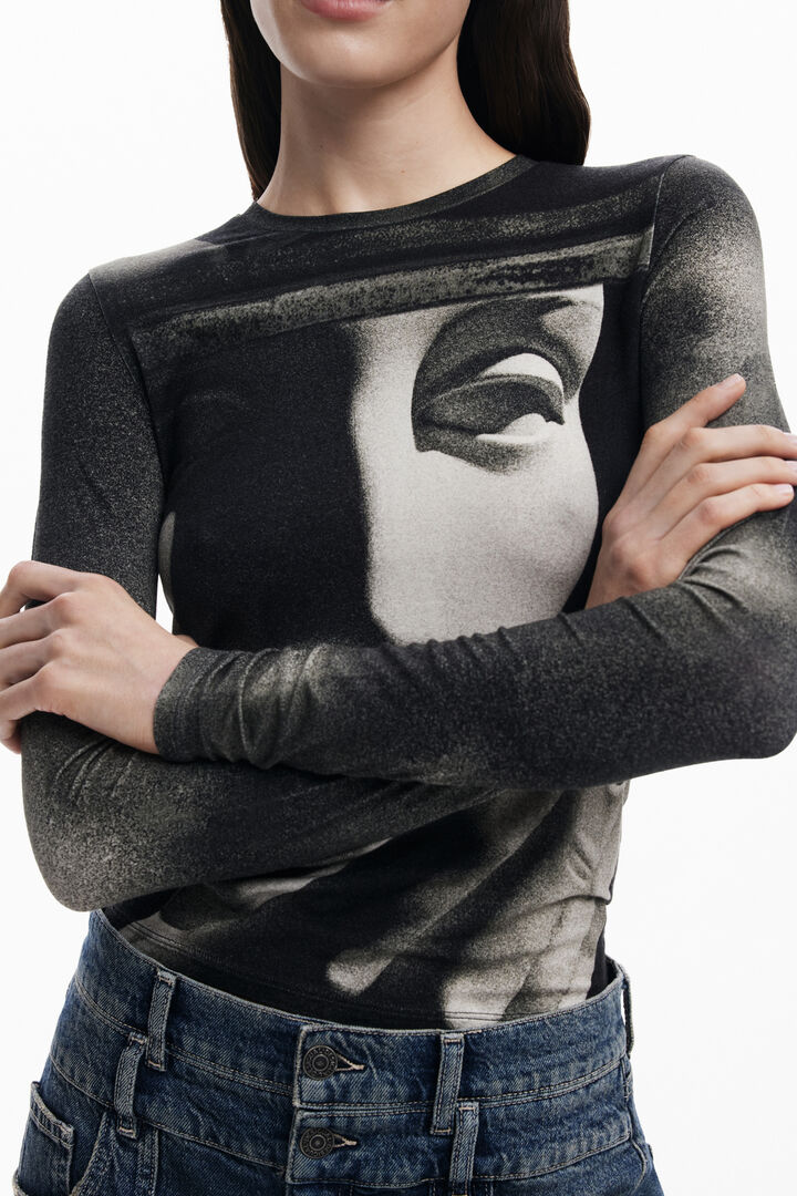 Camiseta de manga longa escultura | Desigual