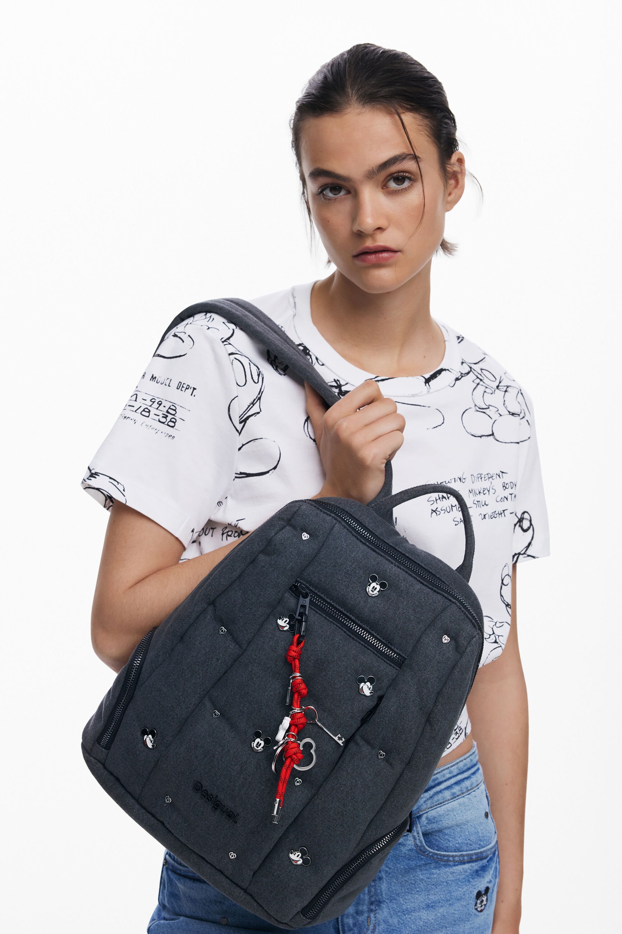 ミッキー™デニム中型バックパック 女性用 I Desigual.com