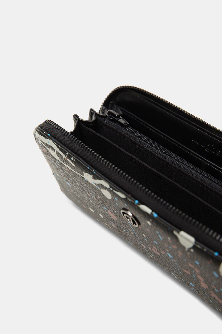 Längliches Portemonnaie mit Farbklecksen | Desigual