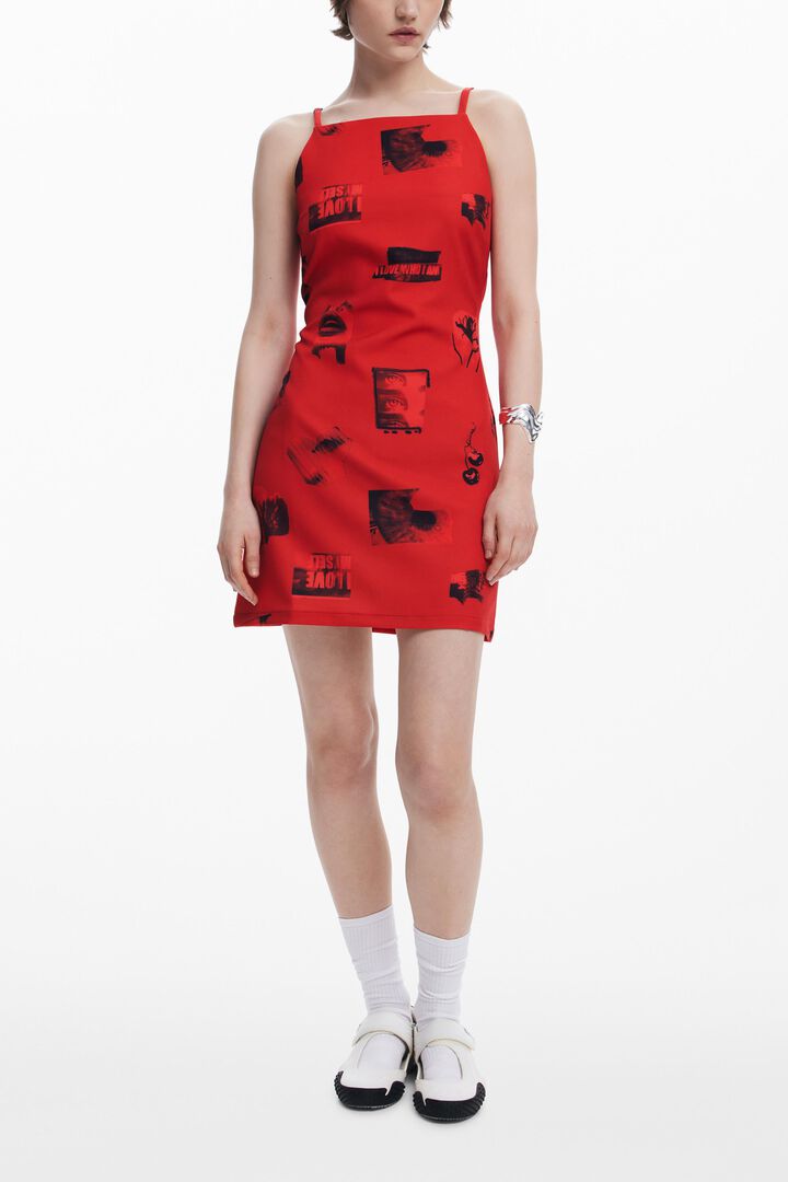 Postcard short dress