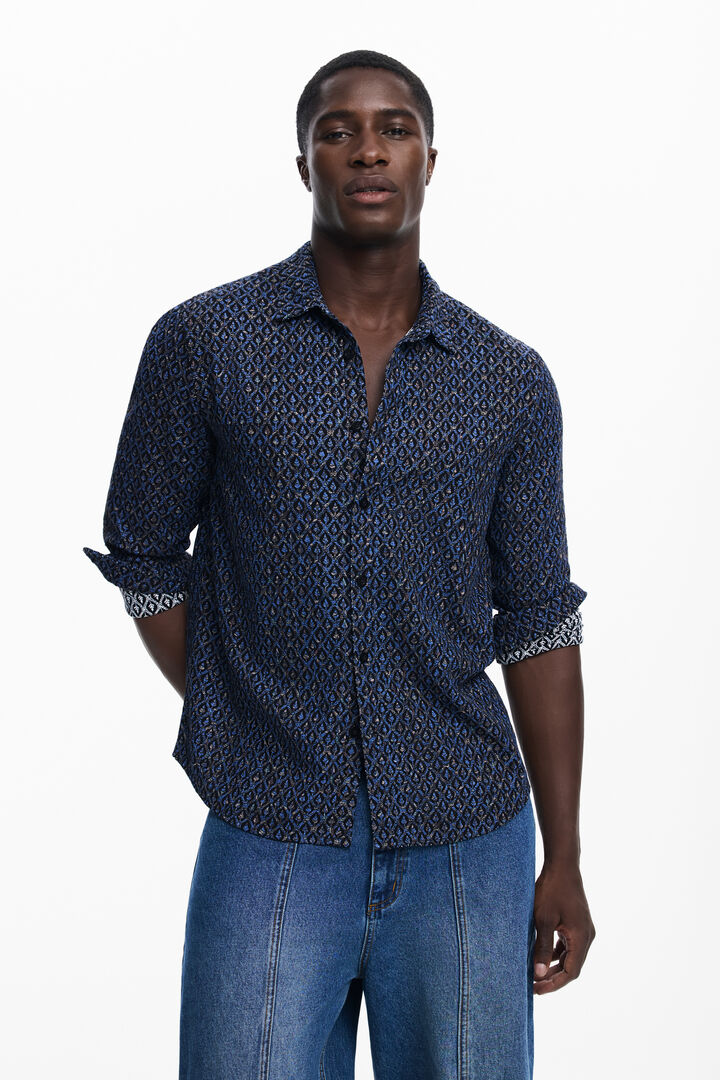 Men's shirt with trees