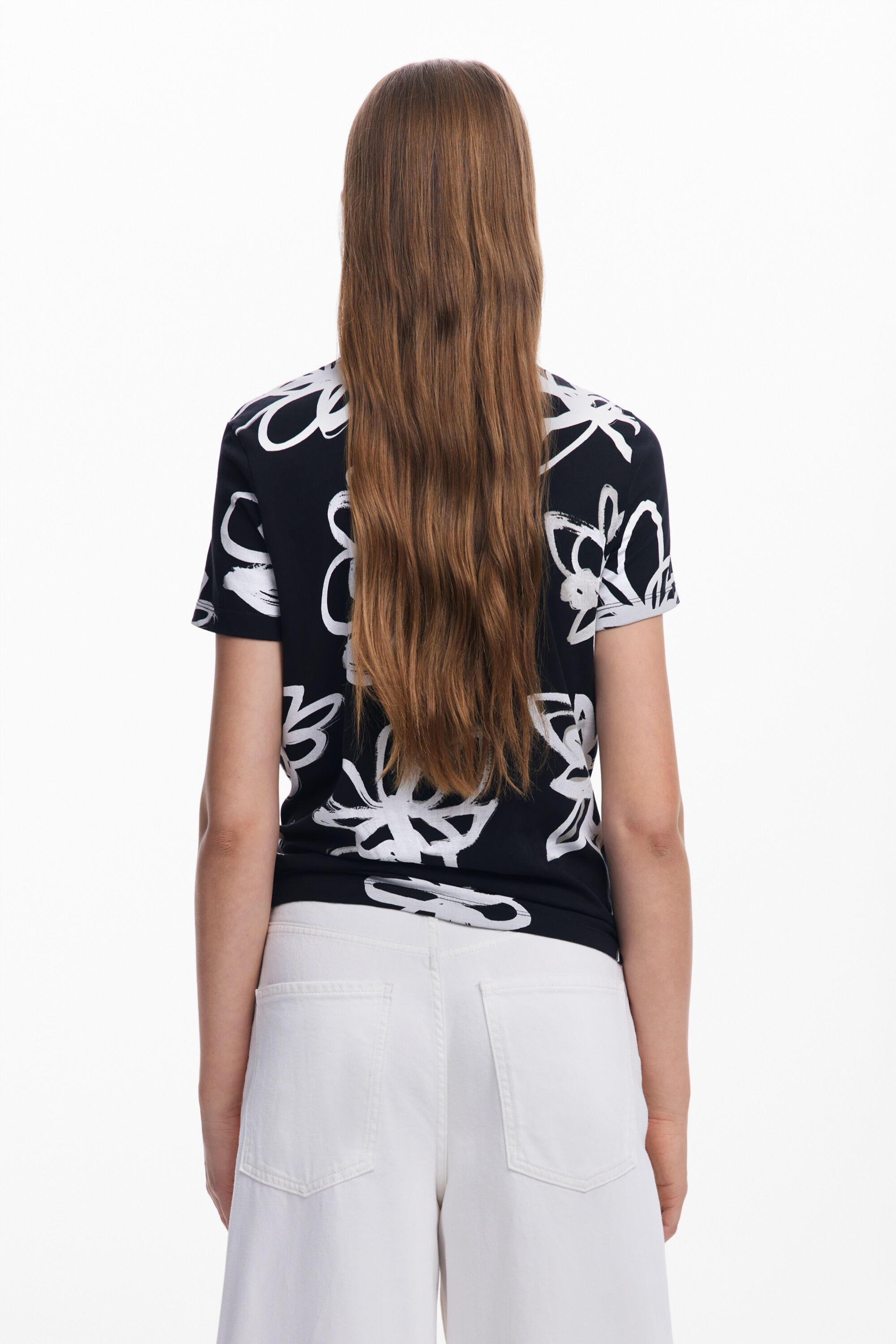 Large flower T-shirt Women's I Desigual.com