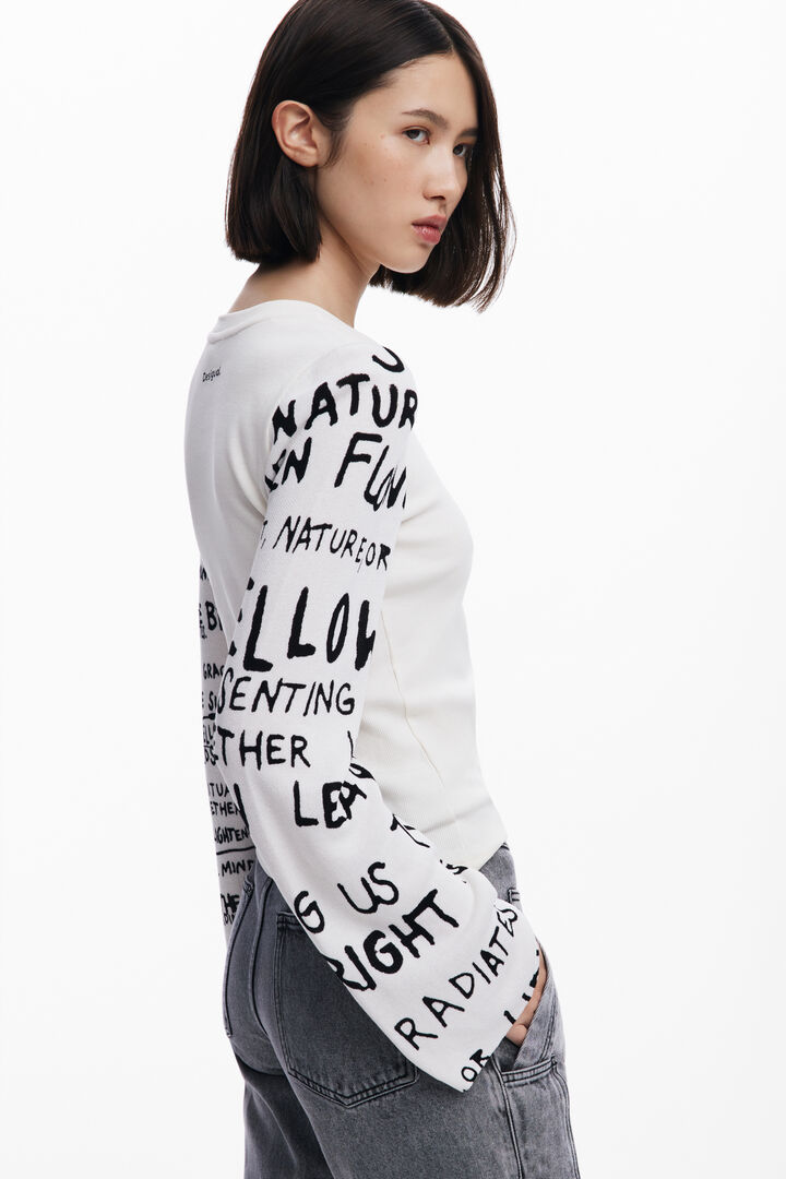 Camiseta mangas estampadas | Desigual