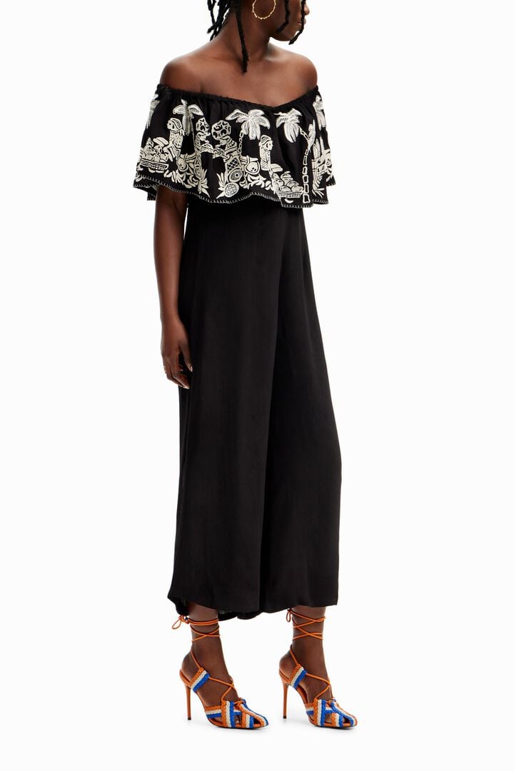 Midi-Jumpsuit Palmen Stella Jean | Desigual