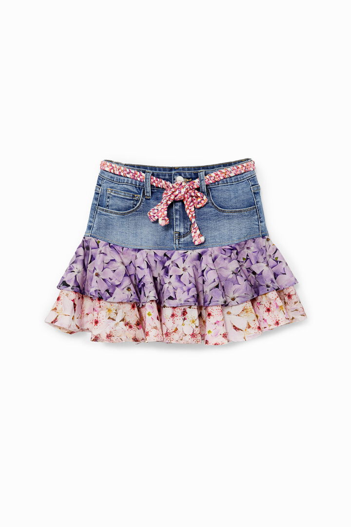 Minifalda denim volantes | Desigual