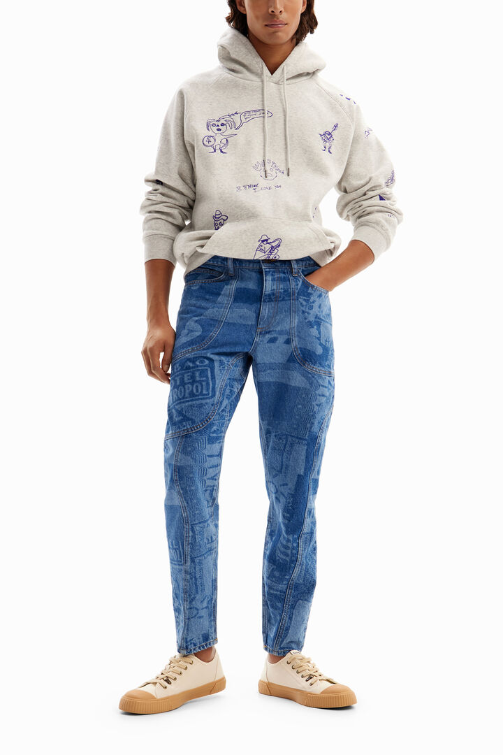 Laser print carrot jeans | Desigual