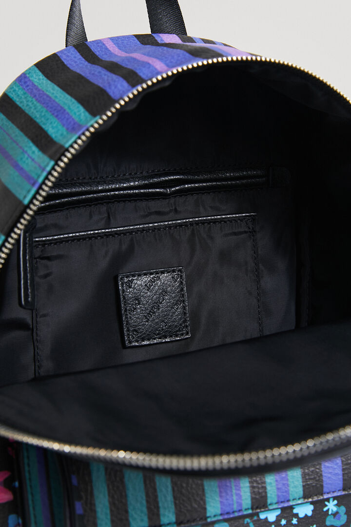 Mini striped floral backpack | Desigual