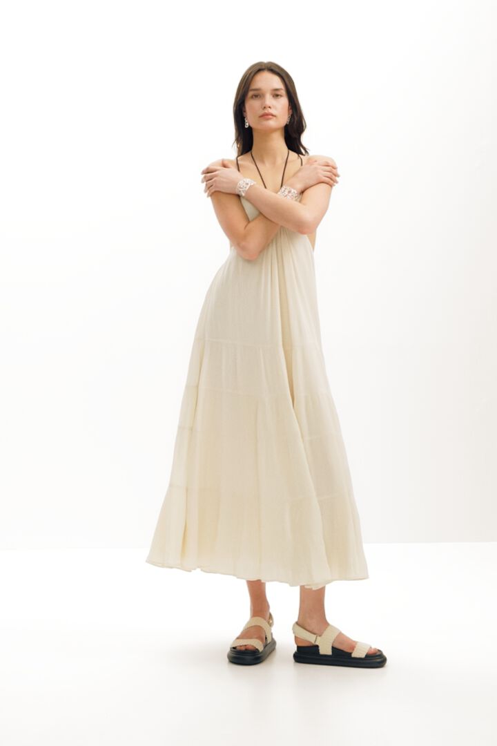 Robe longue bretelles découpe | Desigual