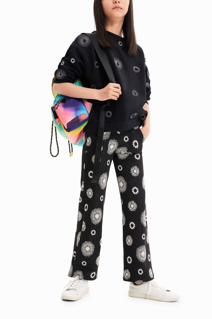 Geometrikus hímzett pulóver | Desigual