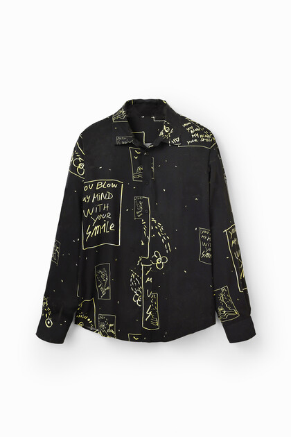 Contrasting print shirt