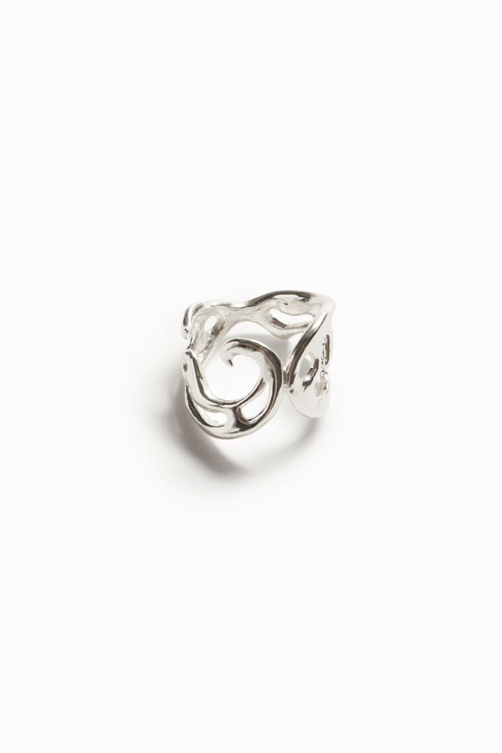 Zalio silver plated organic shape ring