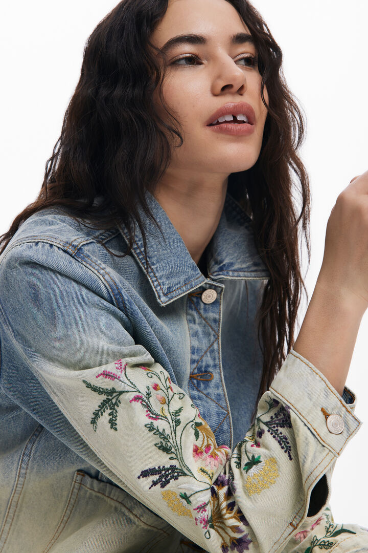 Giacca di jeans con fiori | Desigual