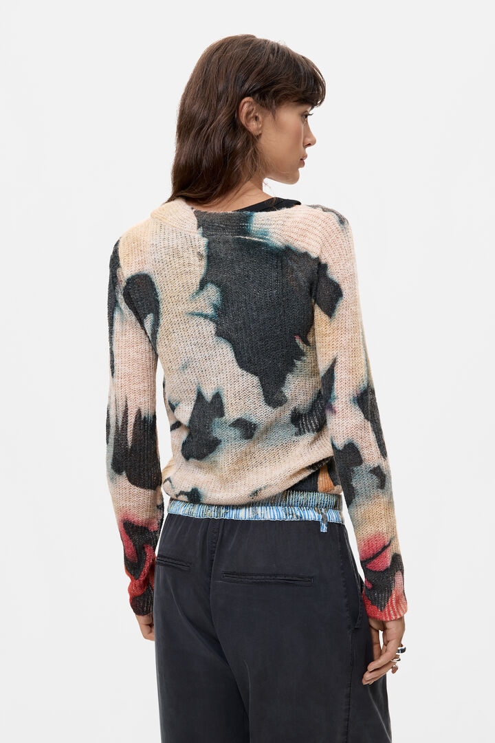 Tie-dye printed sweater