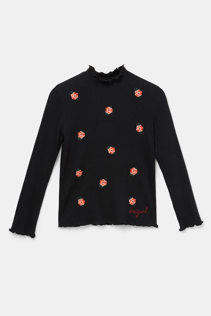 Ribbed T-shirt flowers | Desigual